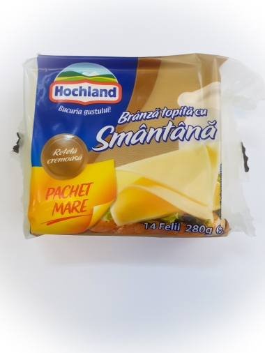 Branza topita cu smantana HOCHLAND 14 felii 280g