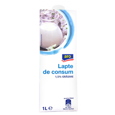 Lapte de consum ARO  1,5 %  1 L